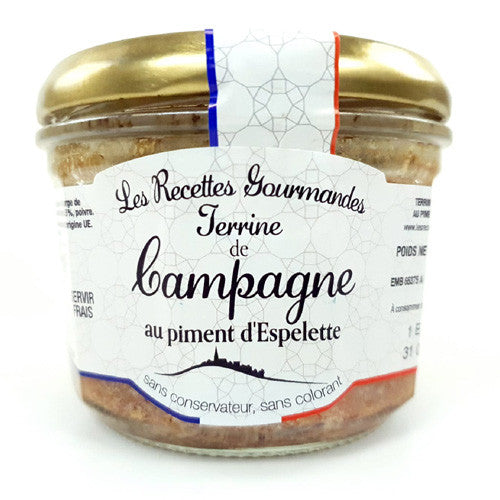 Terrine de Campagne au Piment d'Espelette Maison Oliveras 180g
