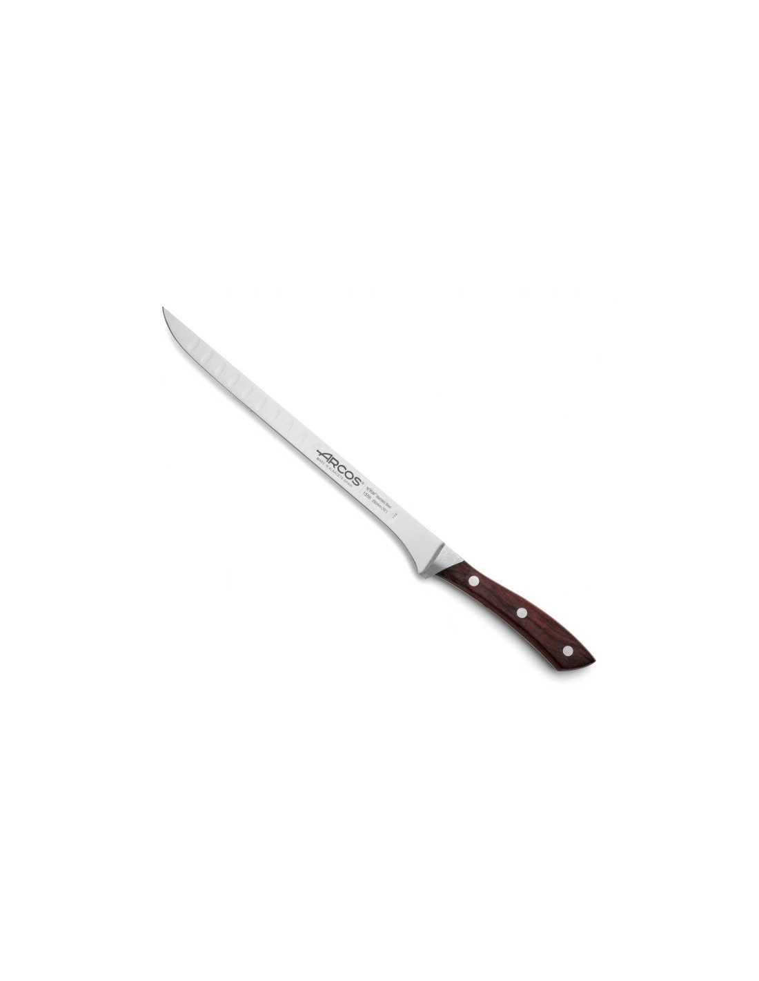 Couteau de jambon lame alvéolée double face 26 cm