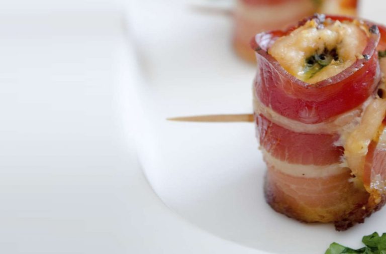 Brochette de Pata Negra et aux coquilles saint-jacques