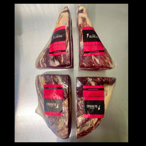 Jambon ibérique Bellota, 42 mois d'affinage, entier en plusieurs morceaux sous vide, sans os