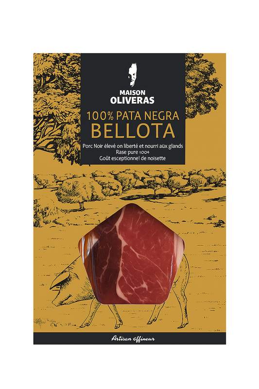 Pré-tranché jambon Bellota 100% Pata Negra, étui de 70 g